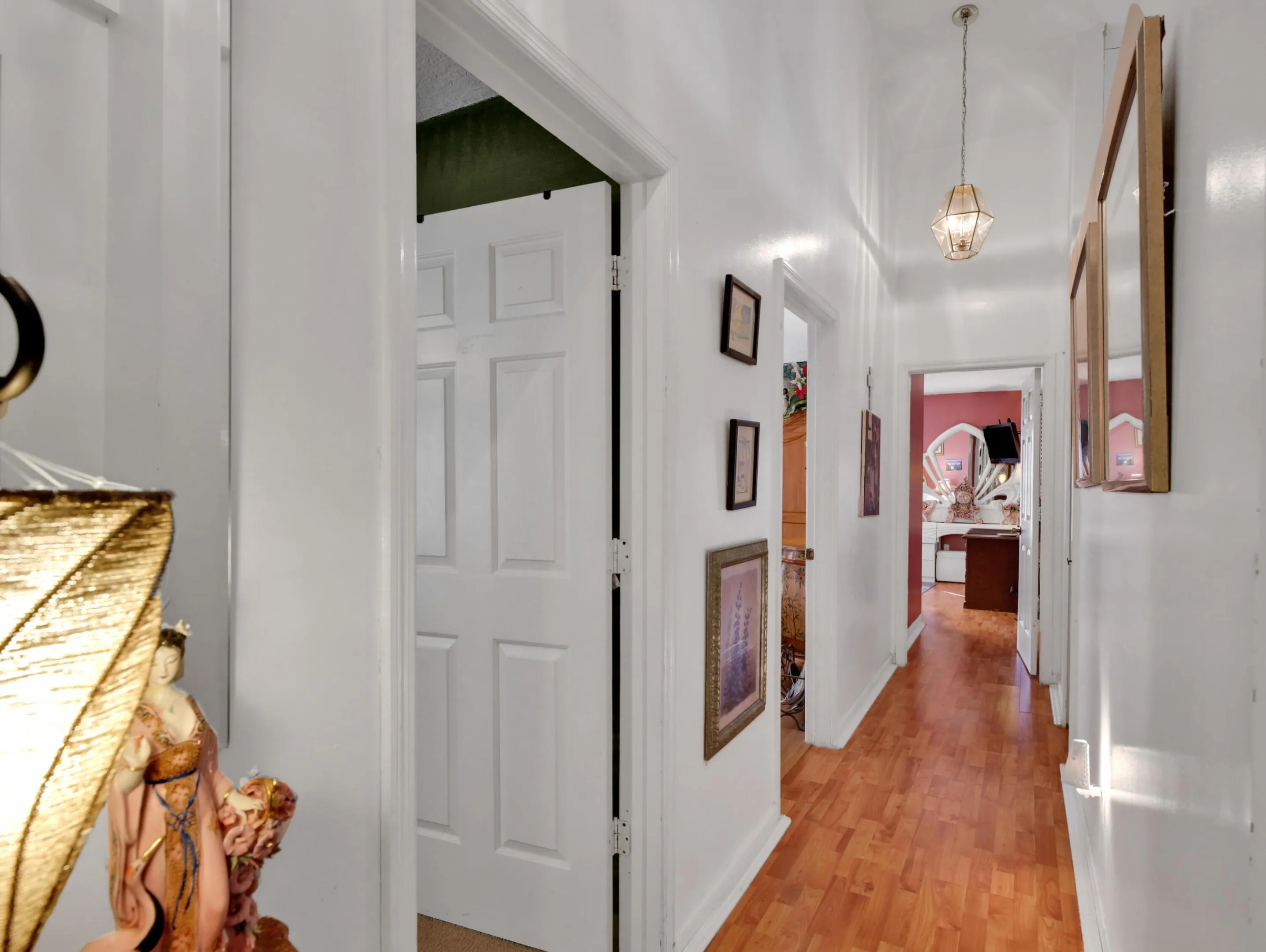 Hallway on the other side of the home where the other 3 bedrooms are.