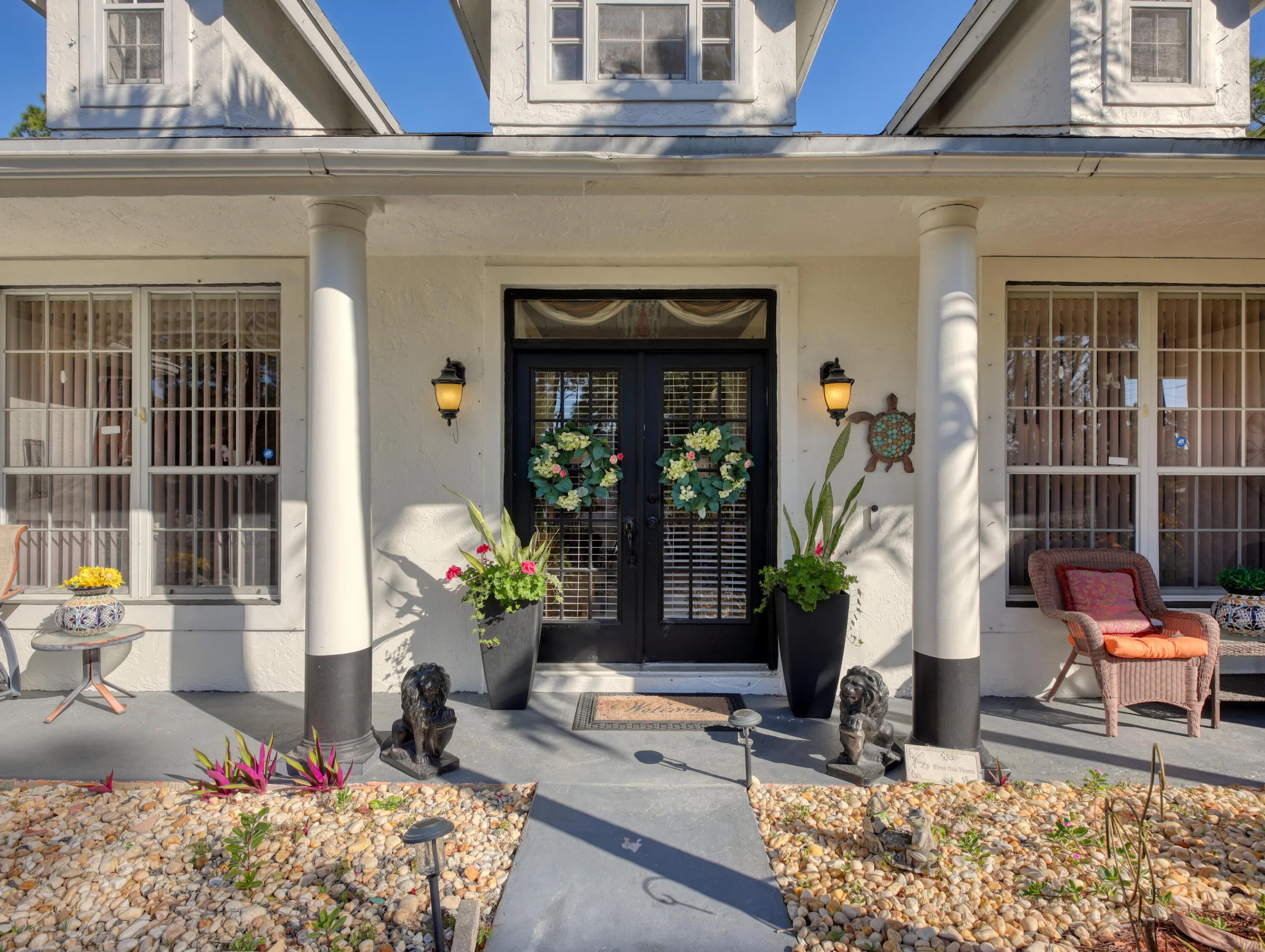 Grand front entrance