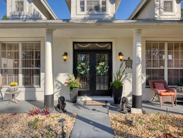 Grand front entrance