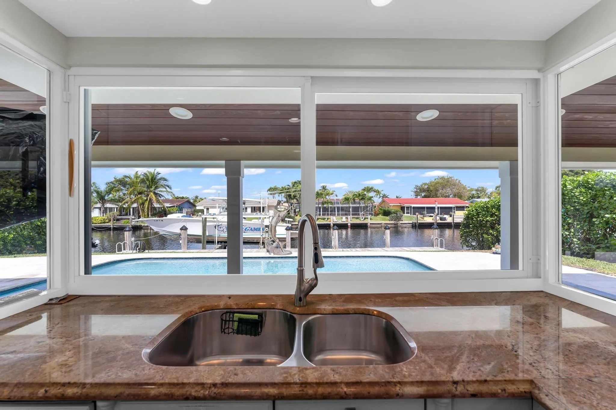 Open kitchen with pass thru
