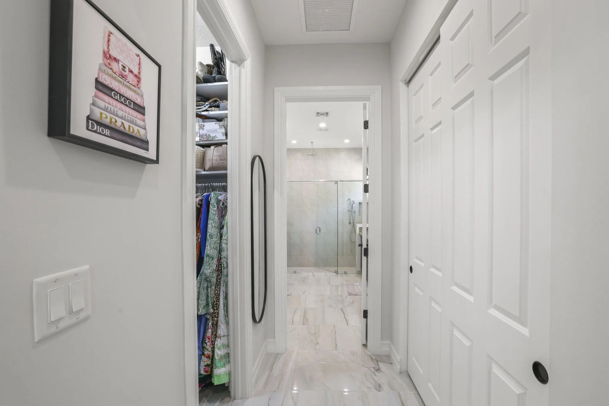 Closets and Entry to Primary Bathroom