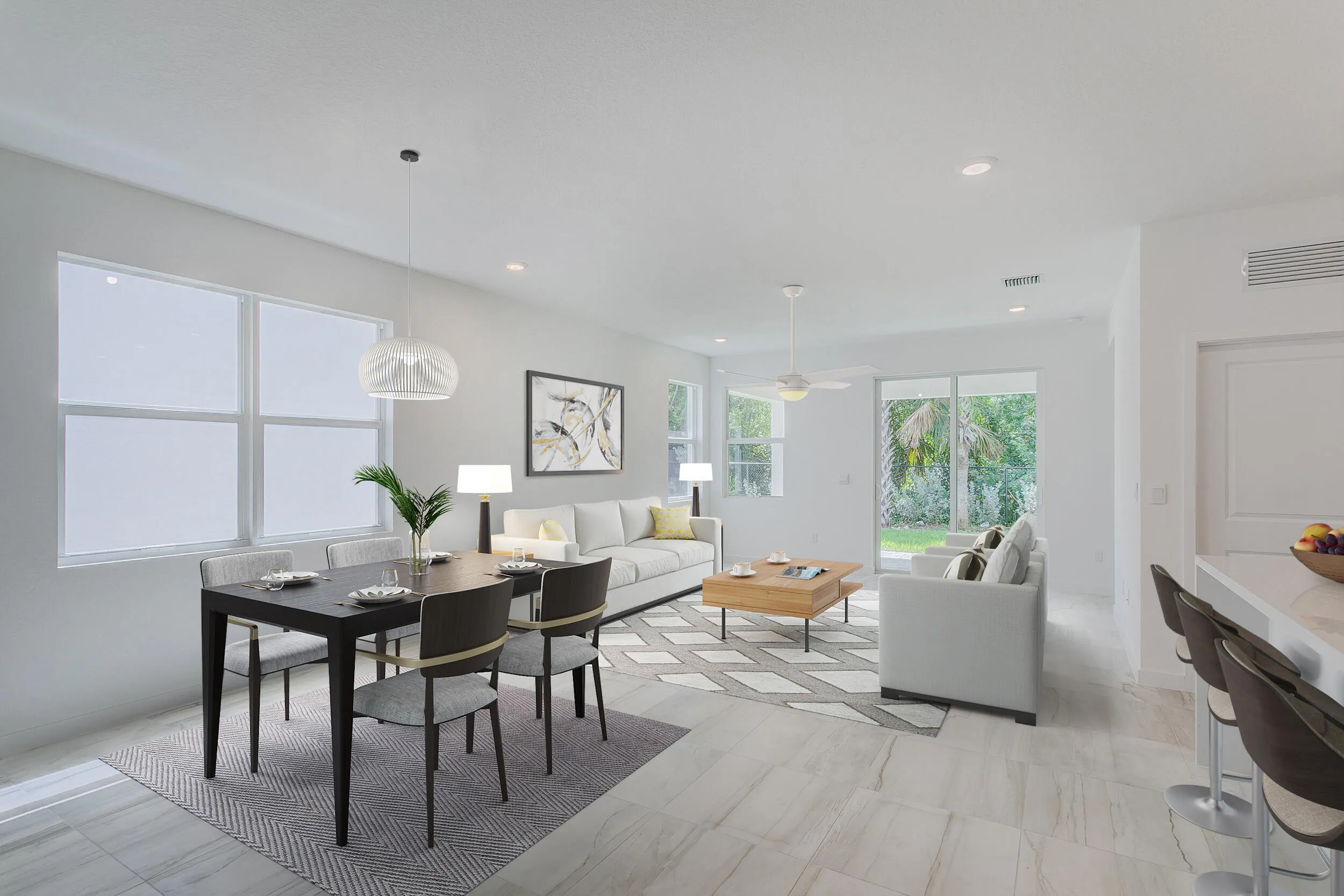 great room staged