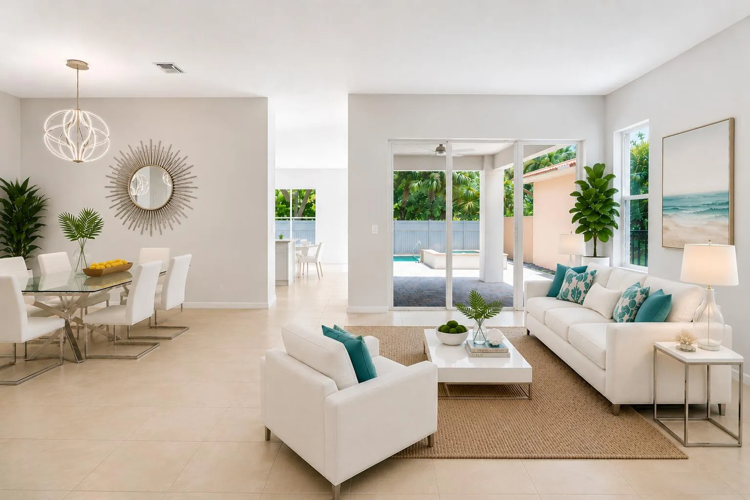 staged living and dining