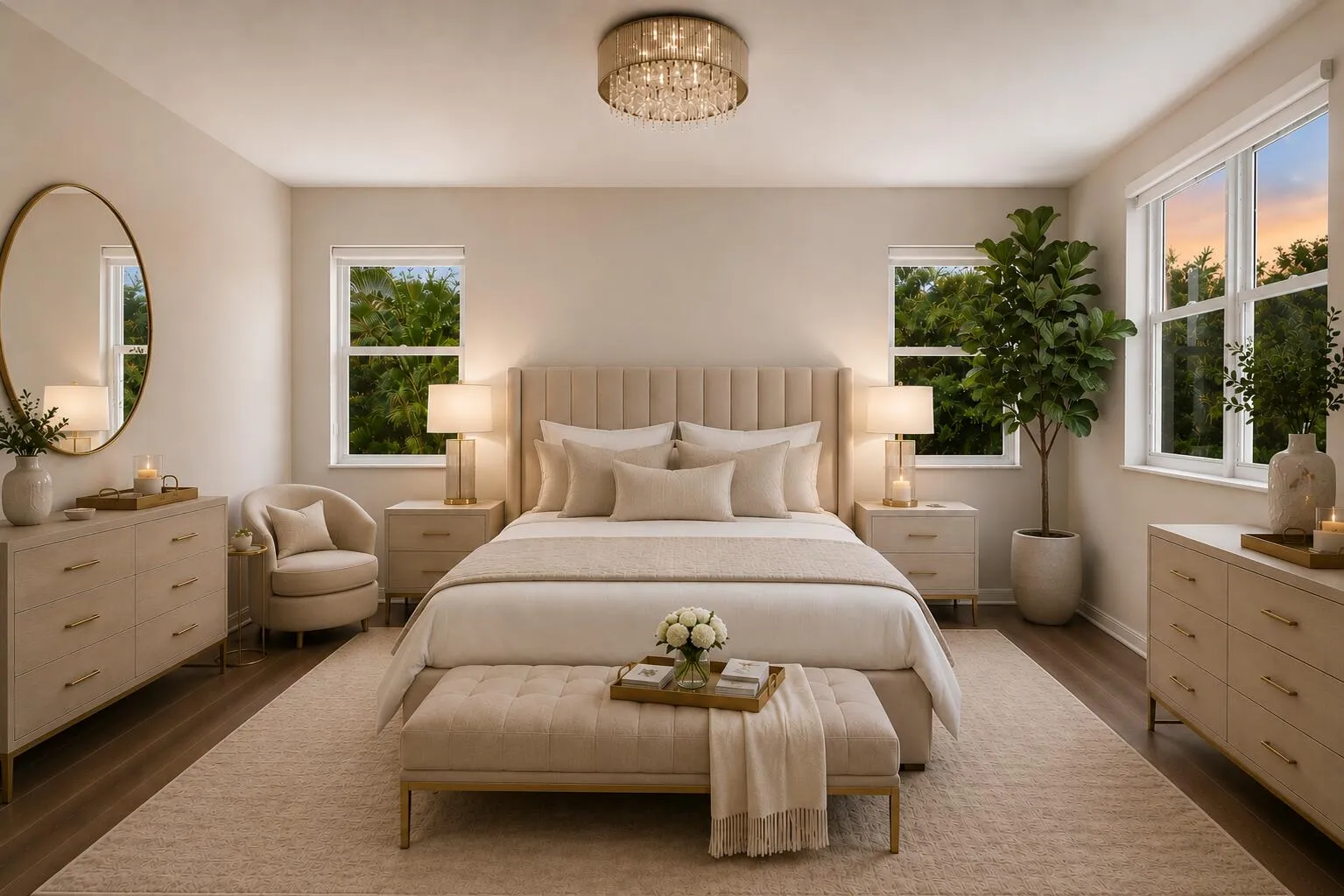 Staged master Bedroom