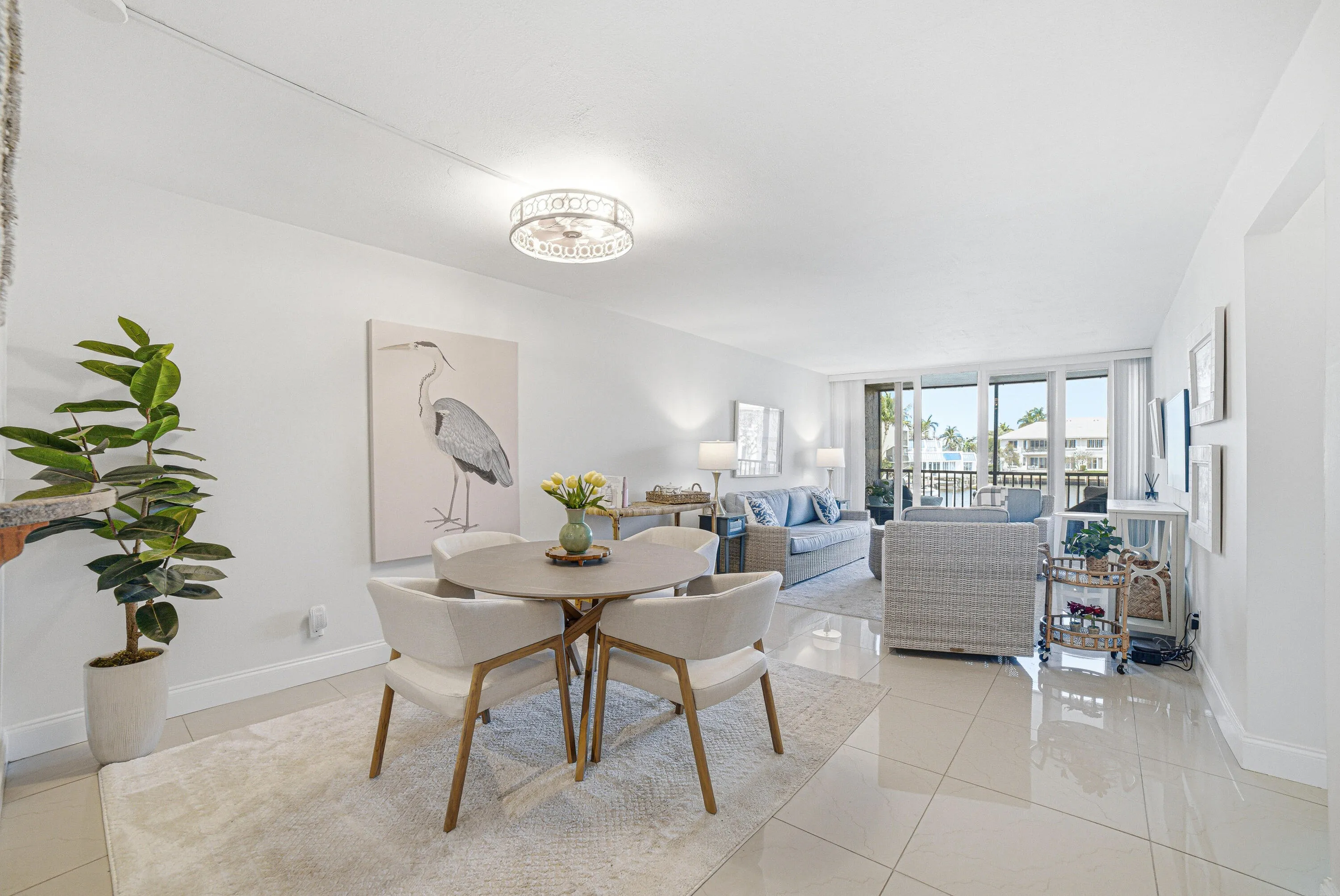 Bright living dining area - Boca Raton w