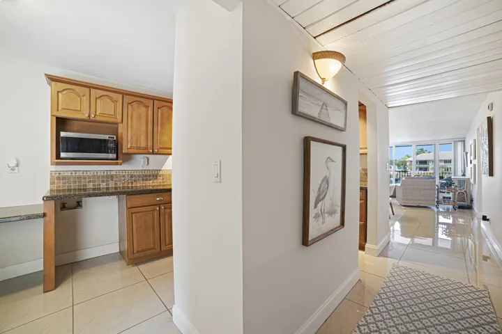 Boca waterfront condo kitchen hallway ex