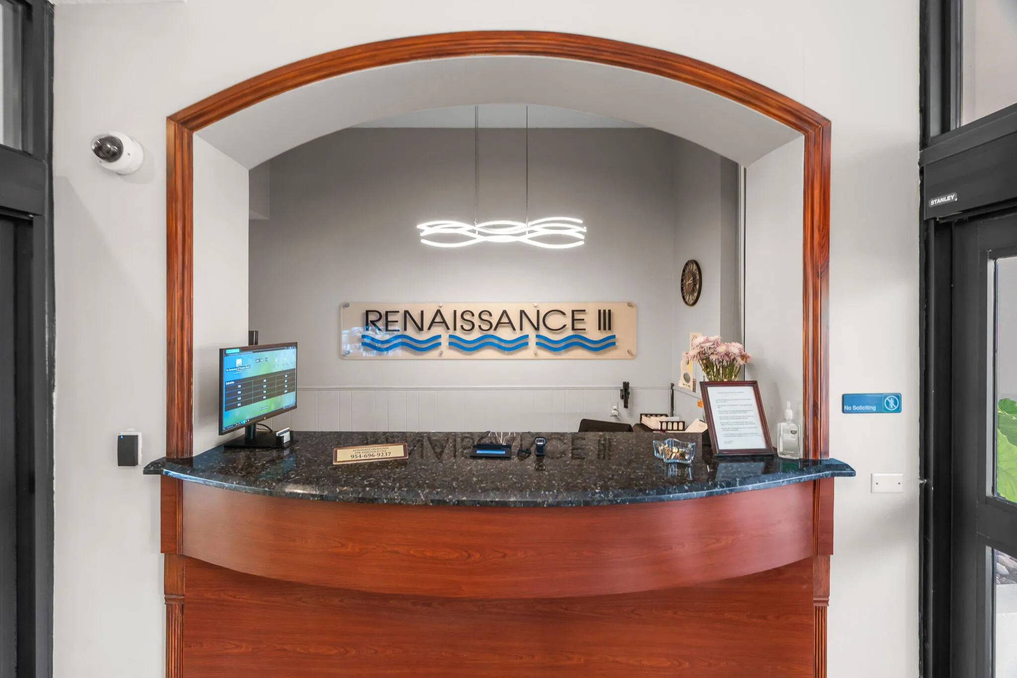 Front desk at security
