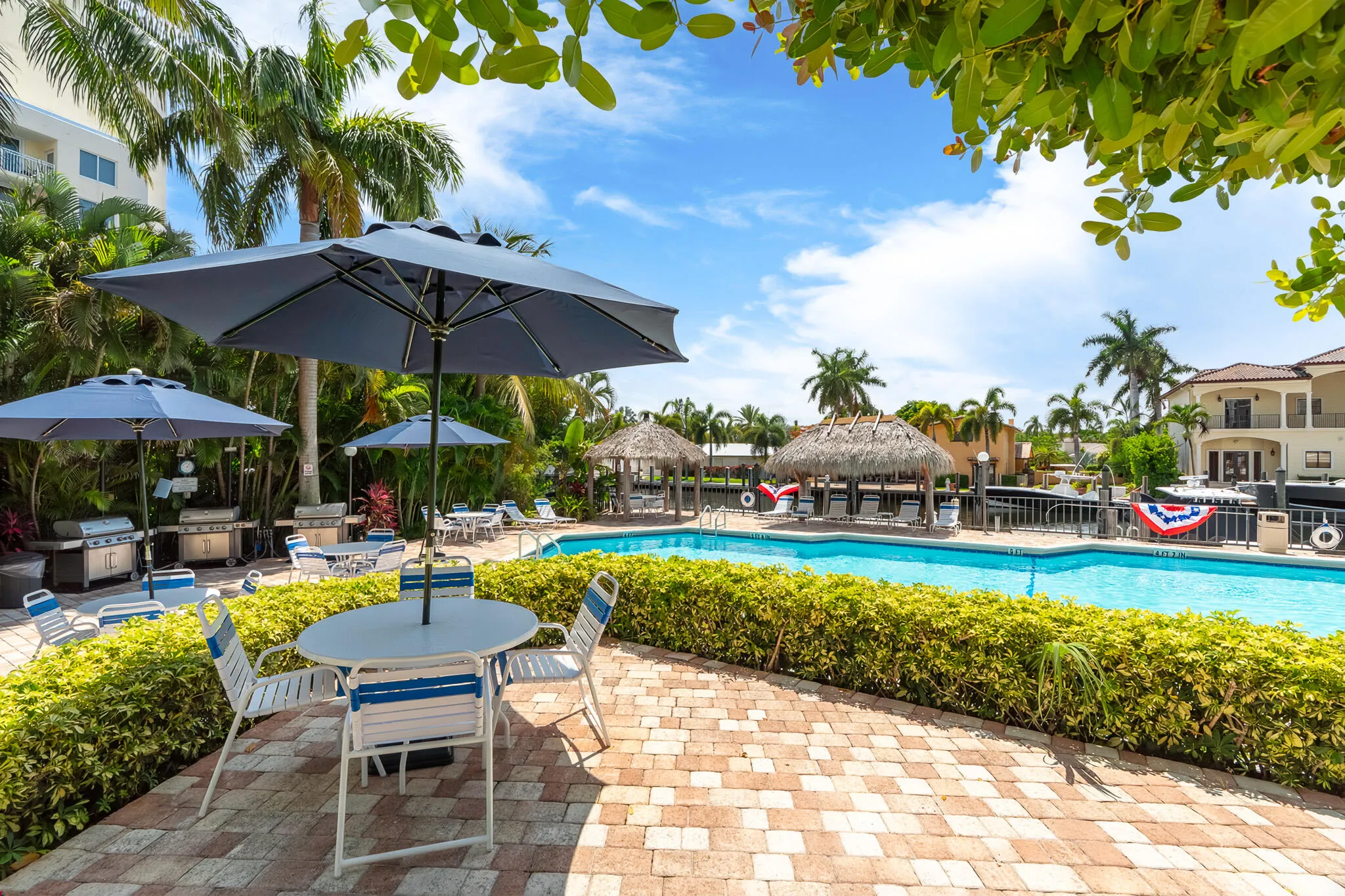 Pool sitting area