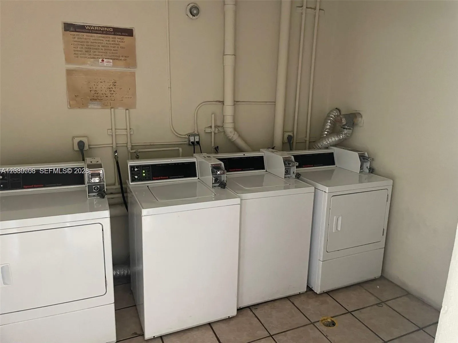 Each Floor has 2 Washers and 2 Dryers