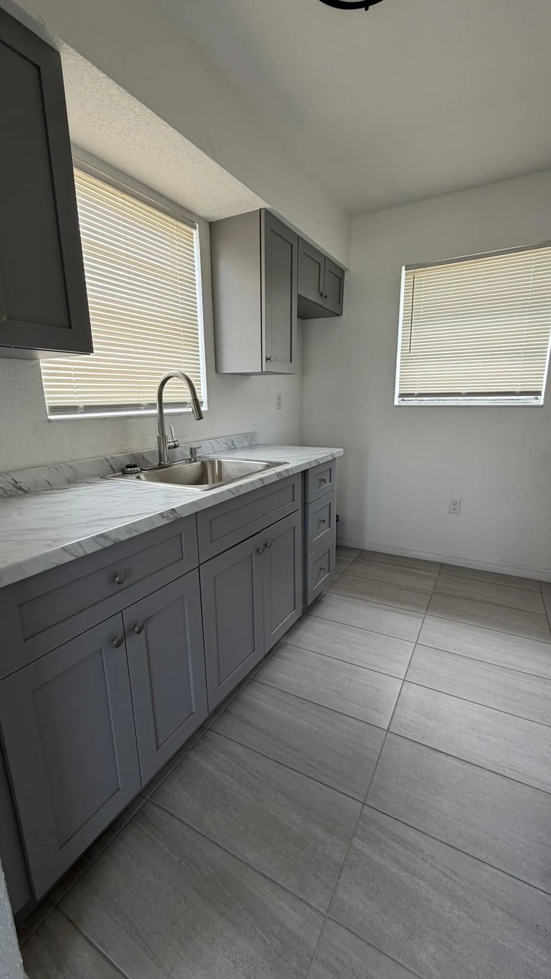 Brand new kitchen with modern style cabinets