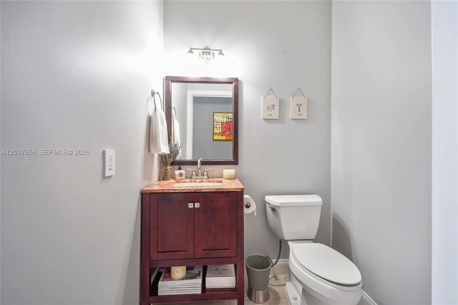 Half bathroom downstairs