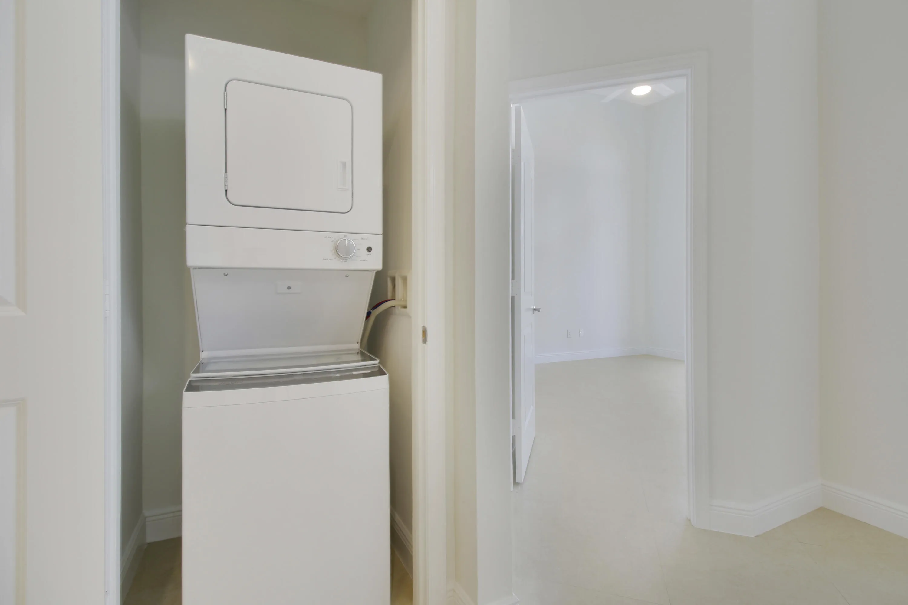Laundry and bedroom