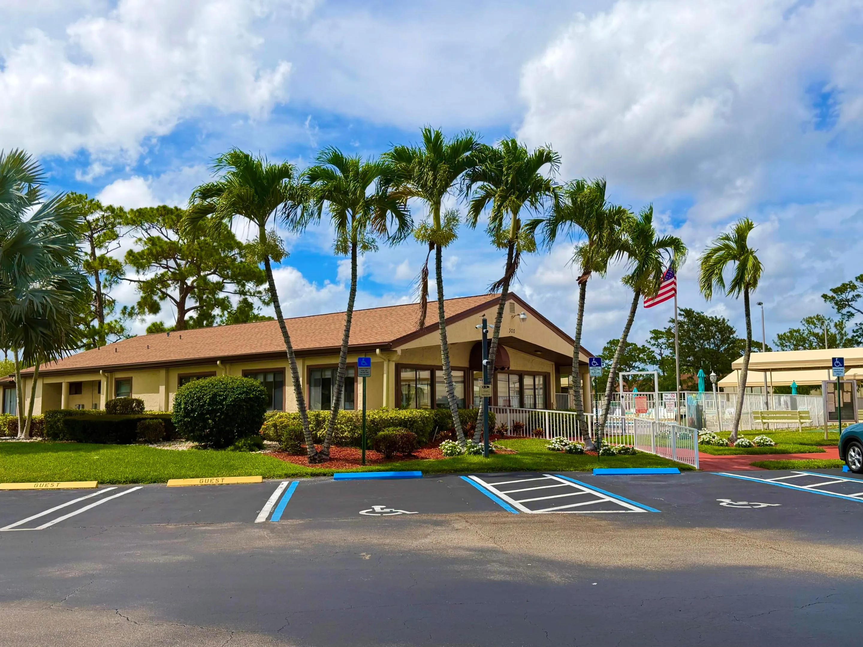 Large Clubhouse and the Pool area