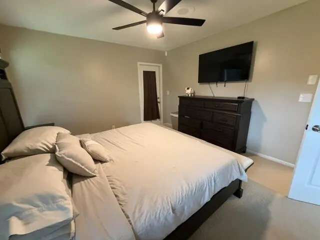 master bedroom, with door to exterior