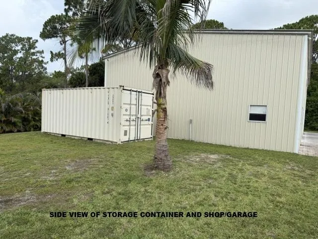 Shop with storage container