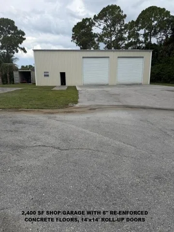 shop 2400st, 14X14 roll up doors