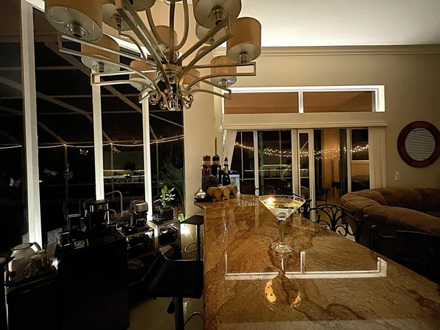 Bar with Ambient Night Lighting