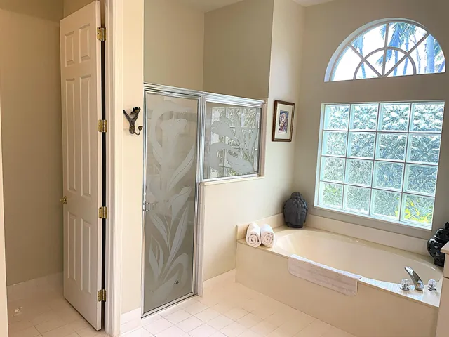 Master Shower, Tub and Water Closet