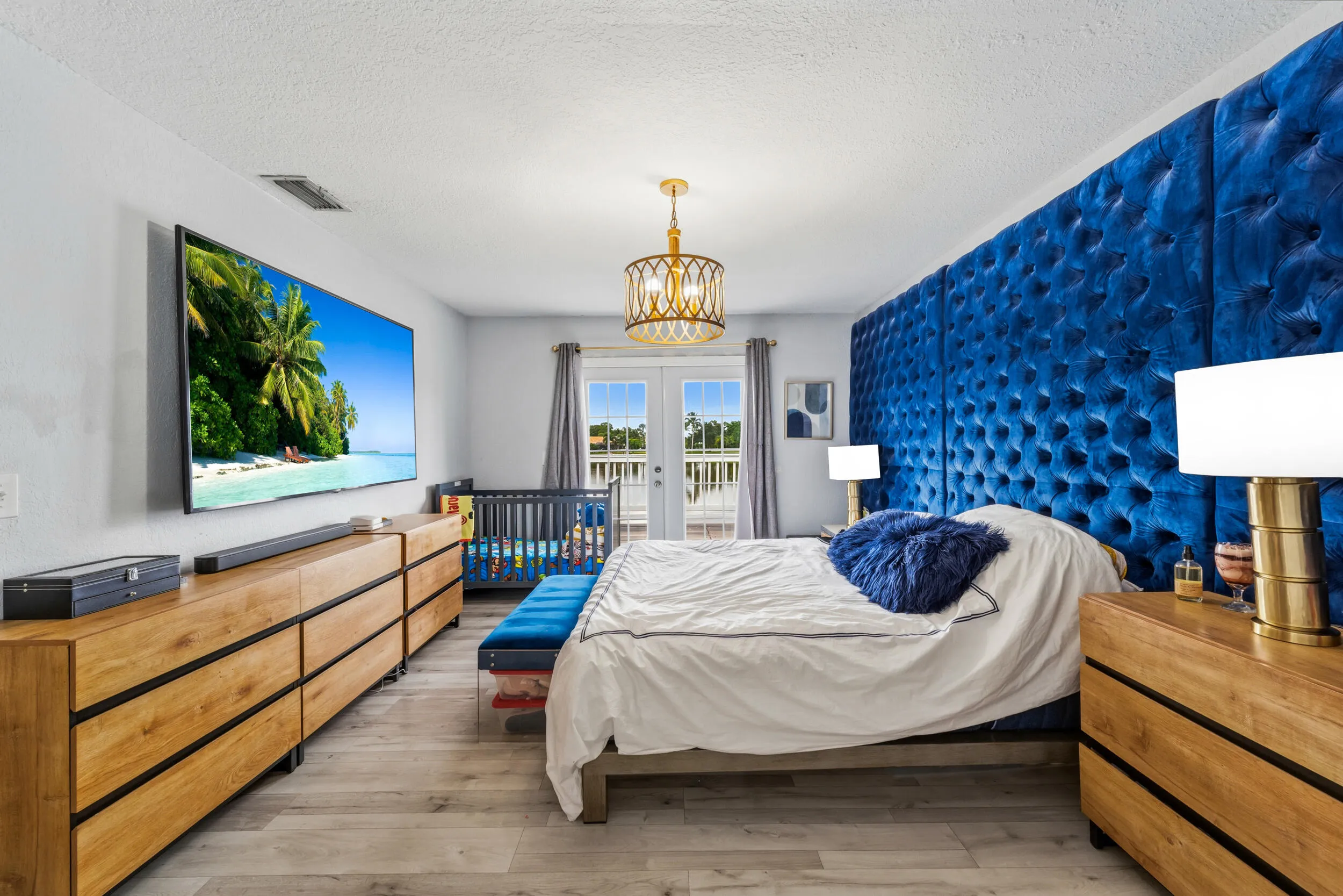 Master bedroom with walkout balcony