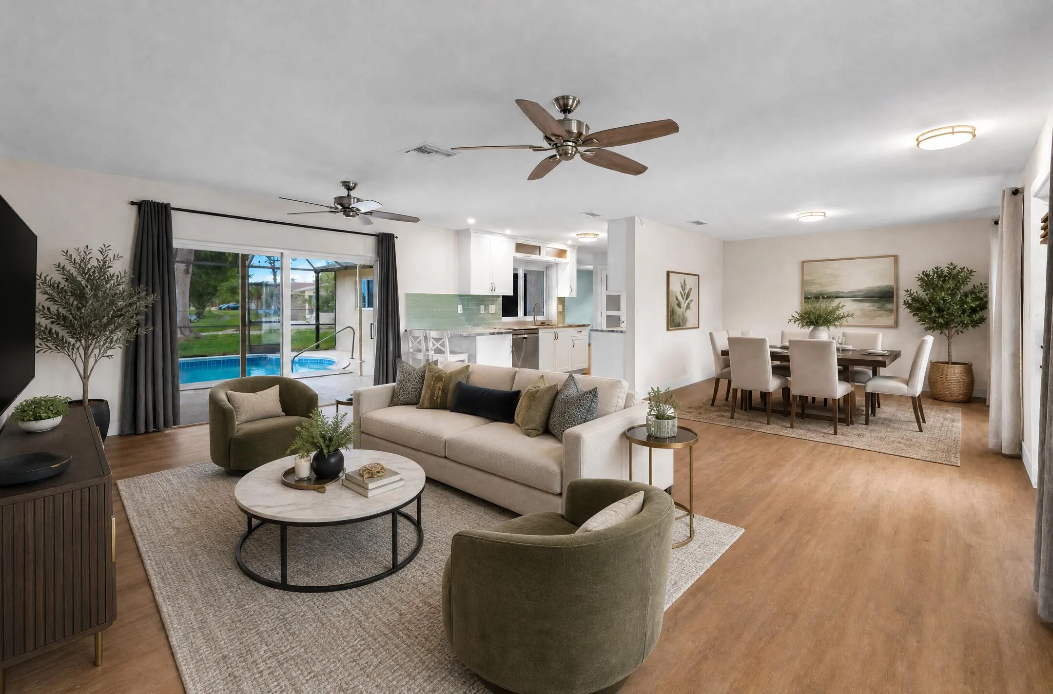 4100 NW 7th Street - Living 1 staged