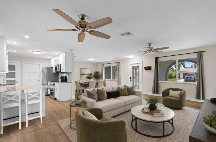 4100 NW 7th Street - Living 2 staged