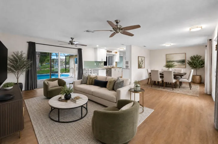 4100 NW 7th Street - Living 1 staged