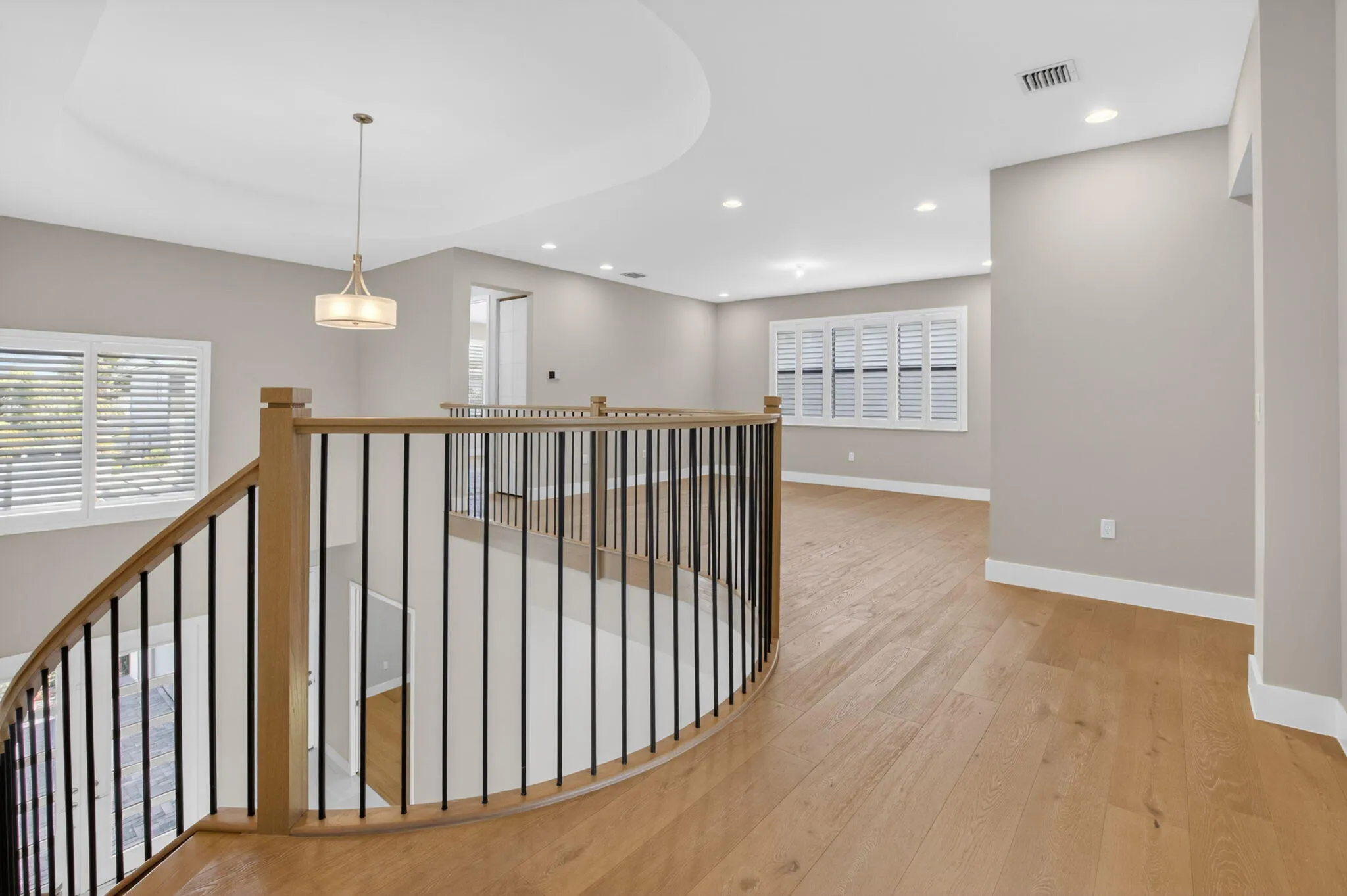 Elegant Custom Stair Rail & Flooring