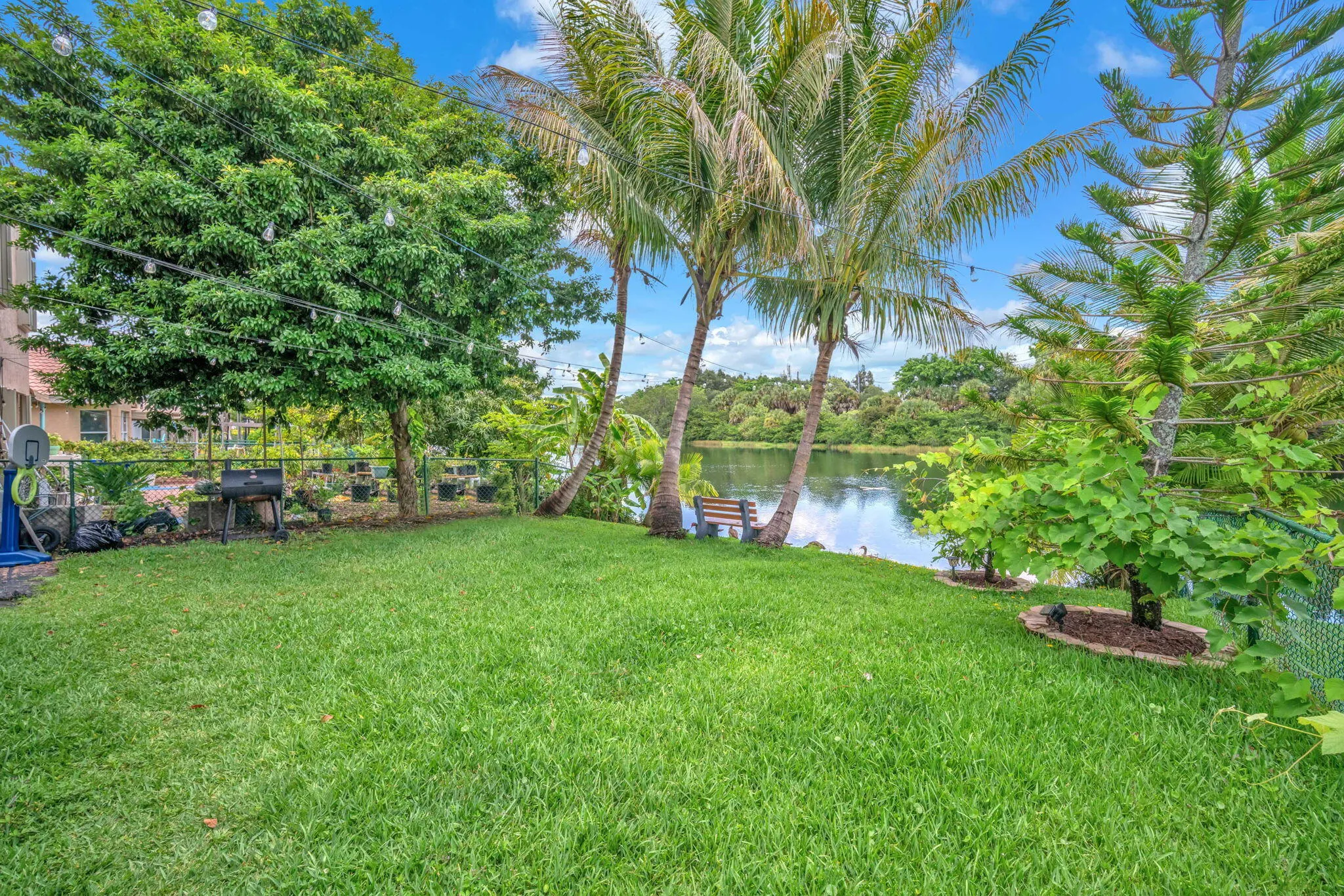 Spacious Back Yard and Lake Views