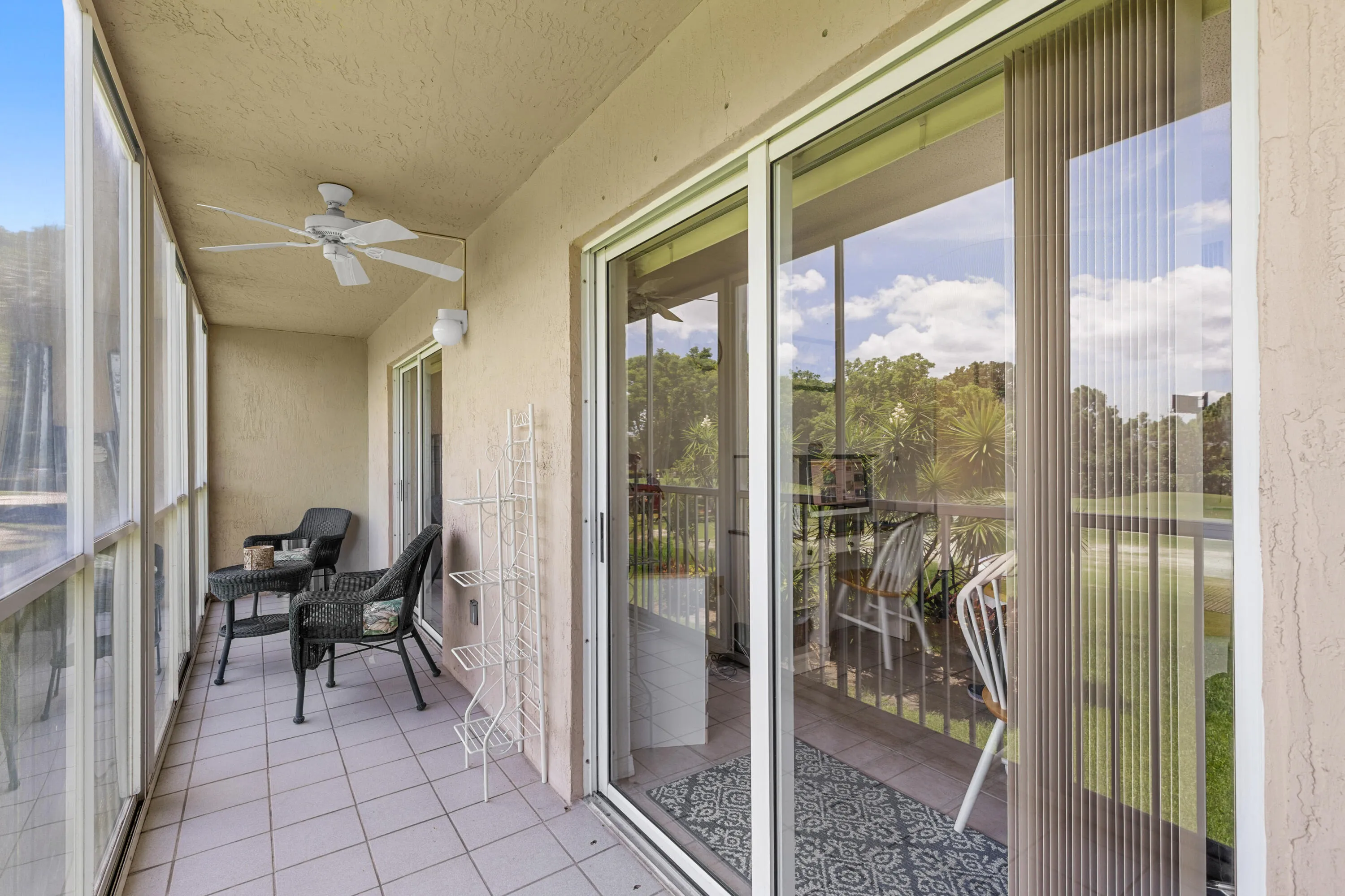 Covered screened patio - very long - opens from master and from kitchen area