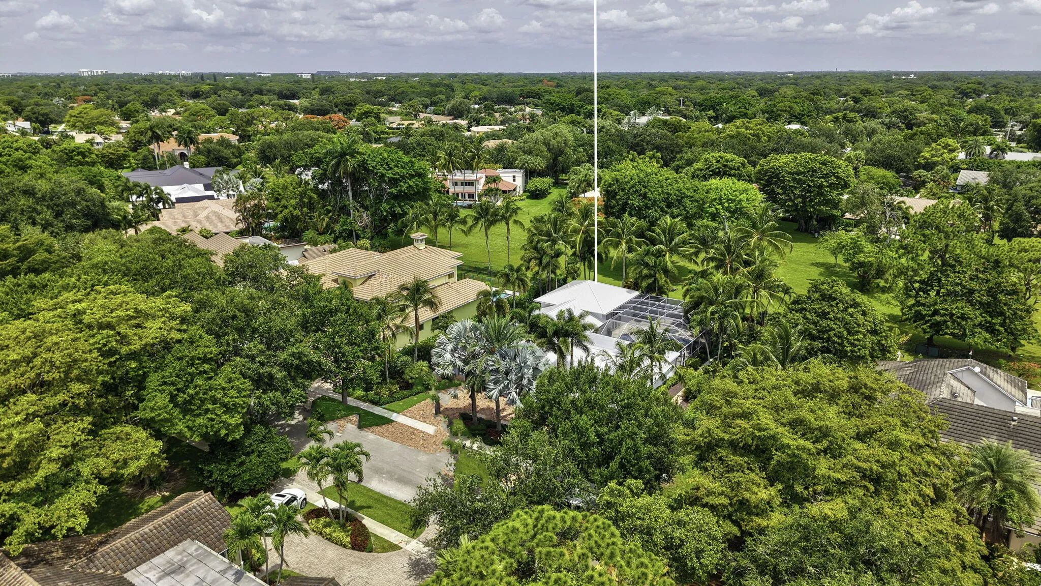 Aerial view of home