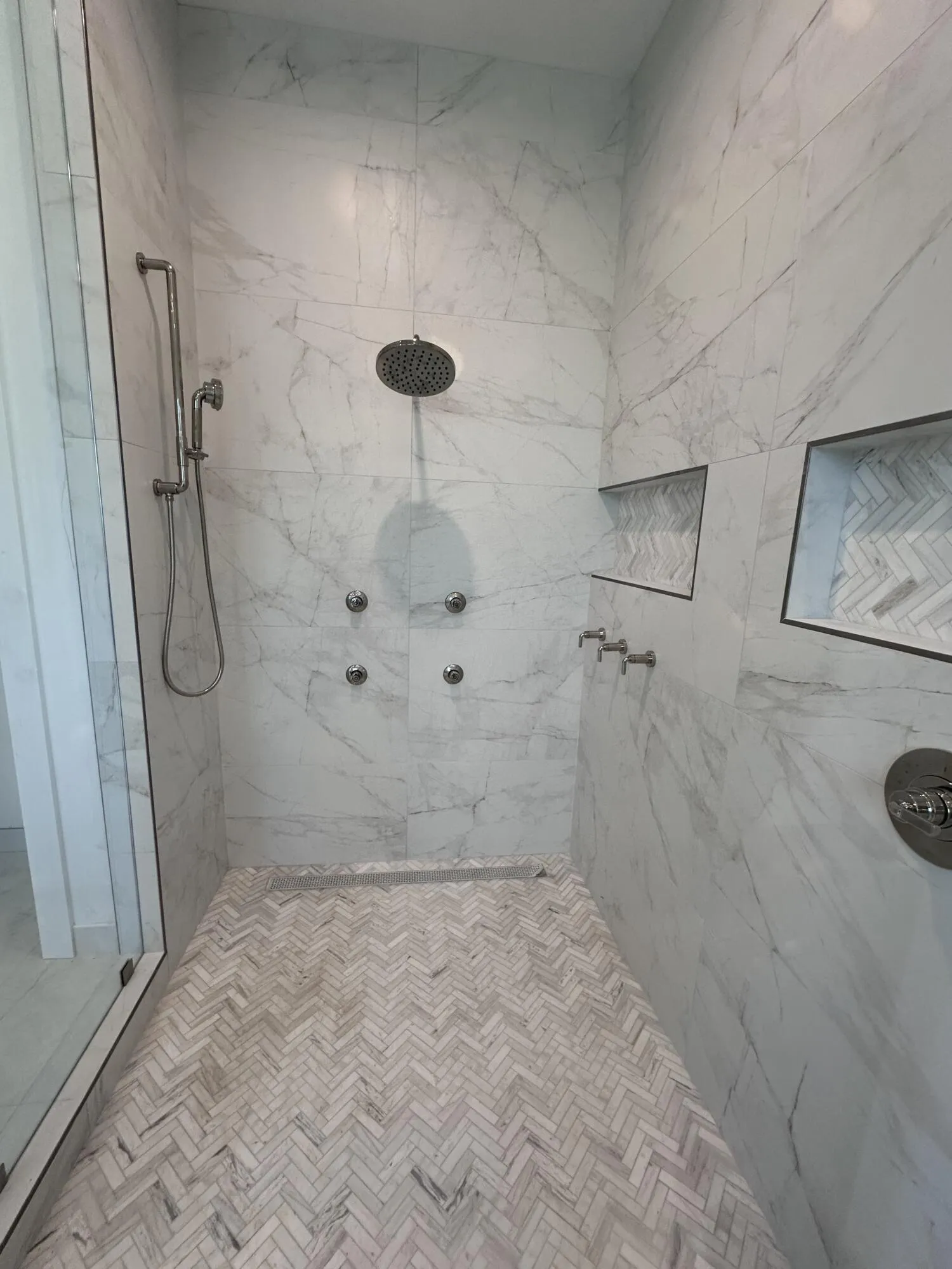 Master Bath Shower with Body Sprays