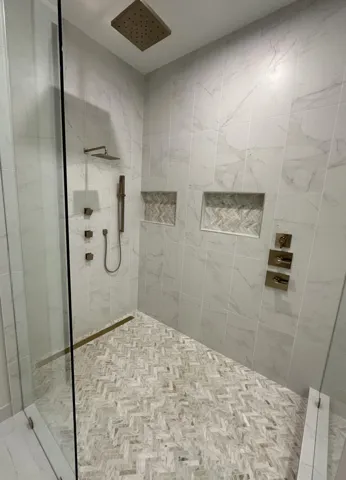 Master Bath Shower with Body Sprays