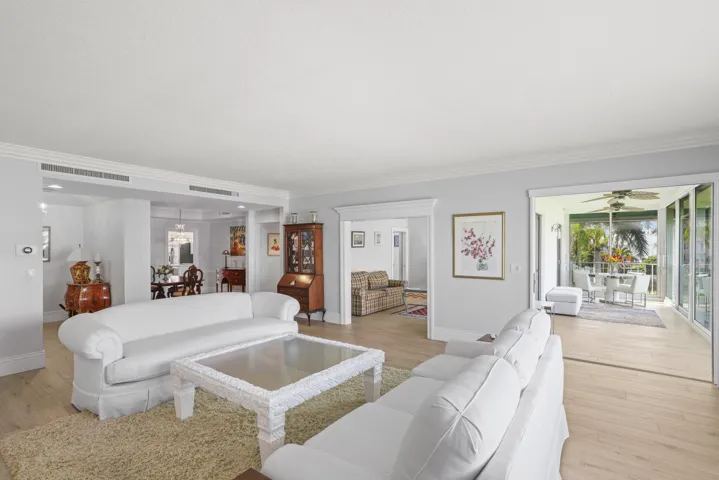 Living Area and enclosed balcony