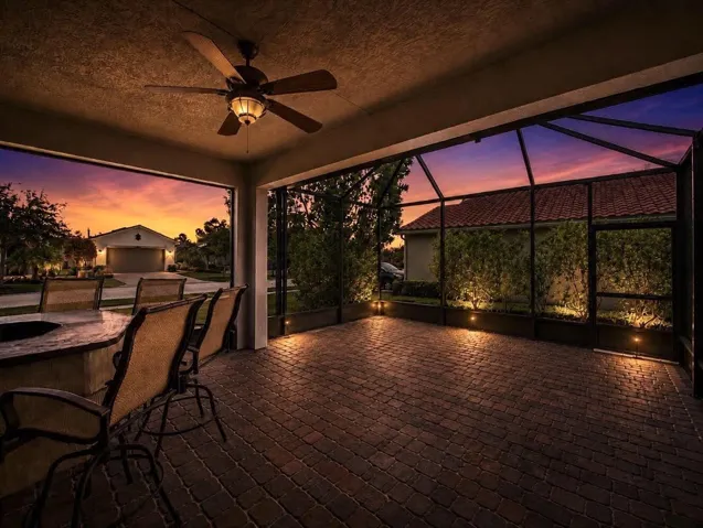 Covered Patio Twilight Shot