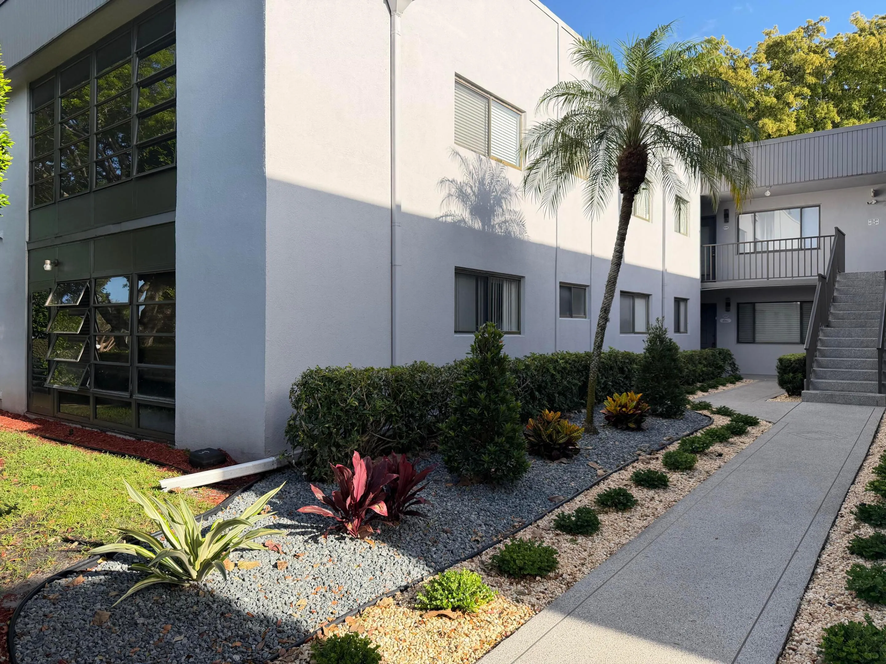 walkway to unit