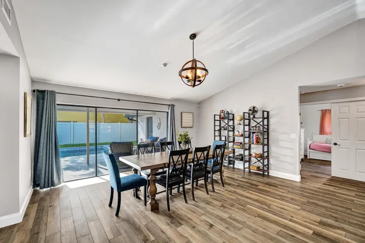 Large dining area with room for spacious dining table