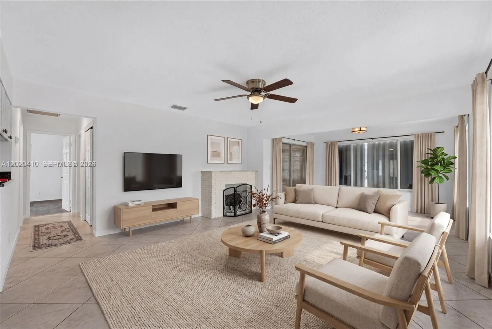 Virtually Staged Living Room