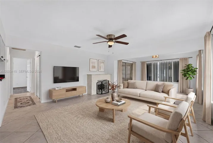 Virtually Staged Living Room