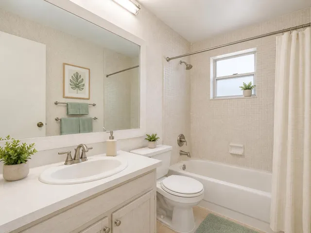 Bathroom staged