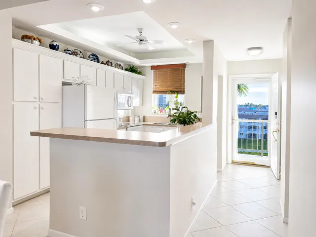 The kitchen is an open concept.