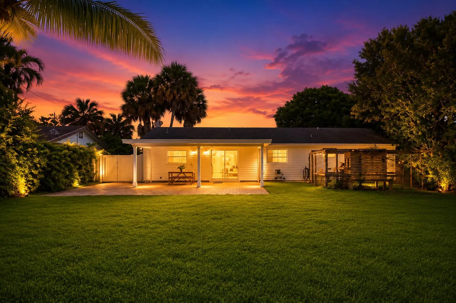 Backyard Day to Dusk