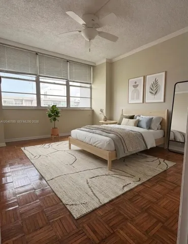 2nd bedroom w/ walk-in closet - Virtually staged