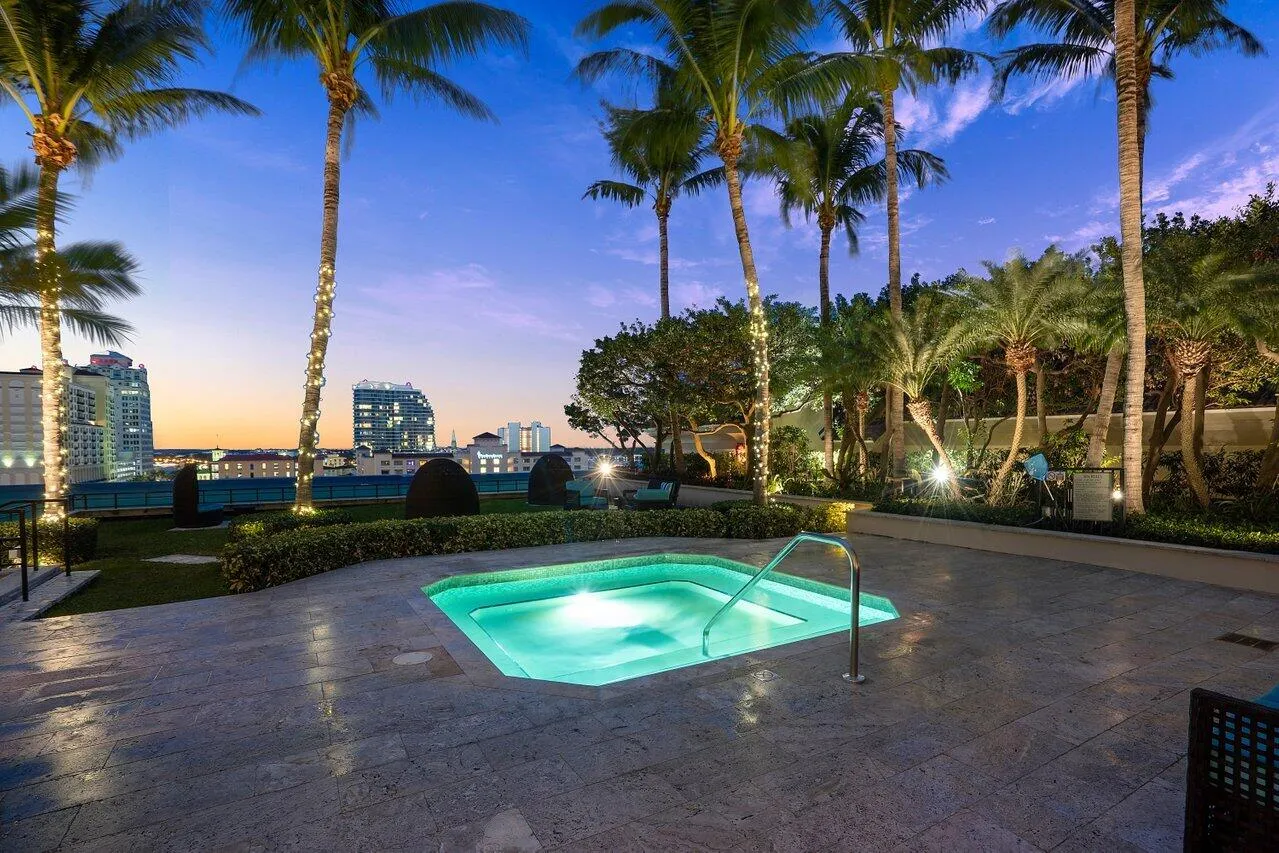 Resort-Style Spa at Night