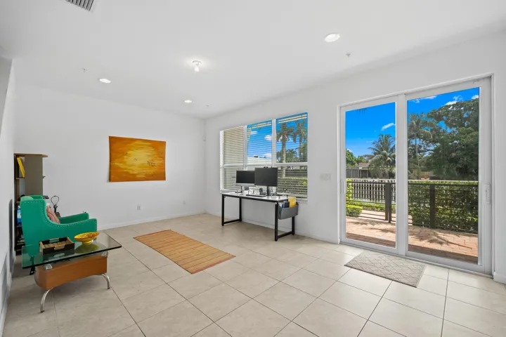 1st level - sliding door to the patio.