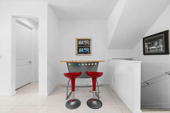 Niche off living room - currently set up as a bar.