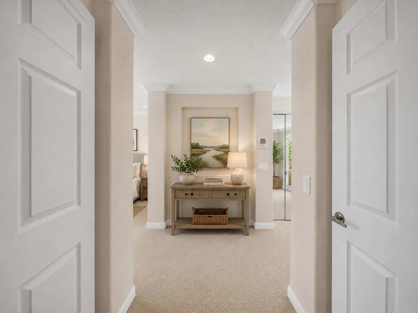 Virtual image of master bedroom entry