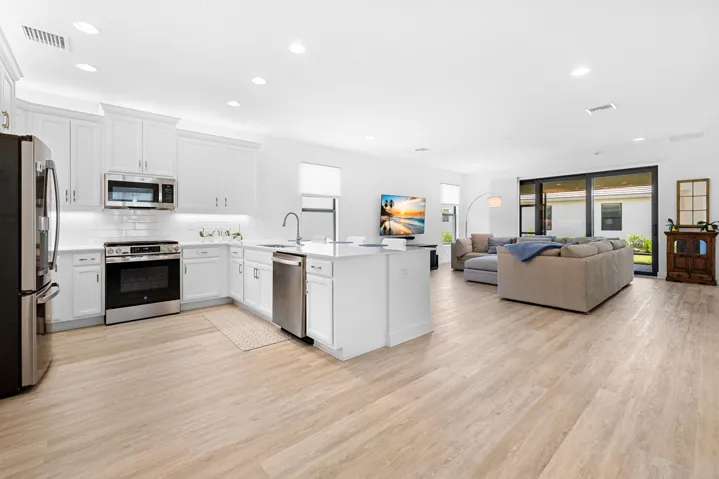 Living room and kitchen