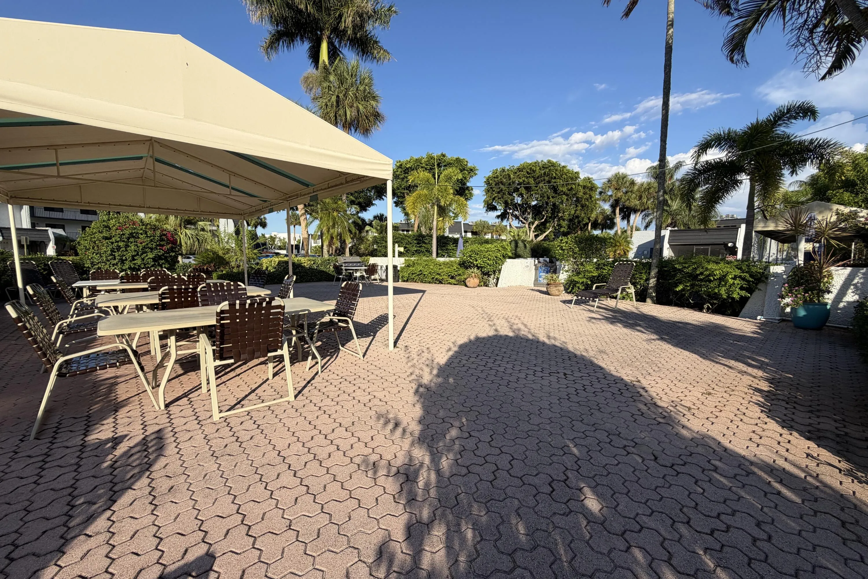 Picnic, barbecue, and pool area.