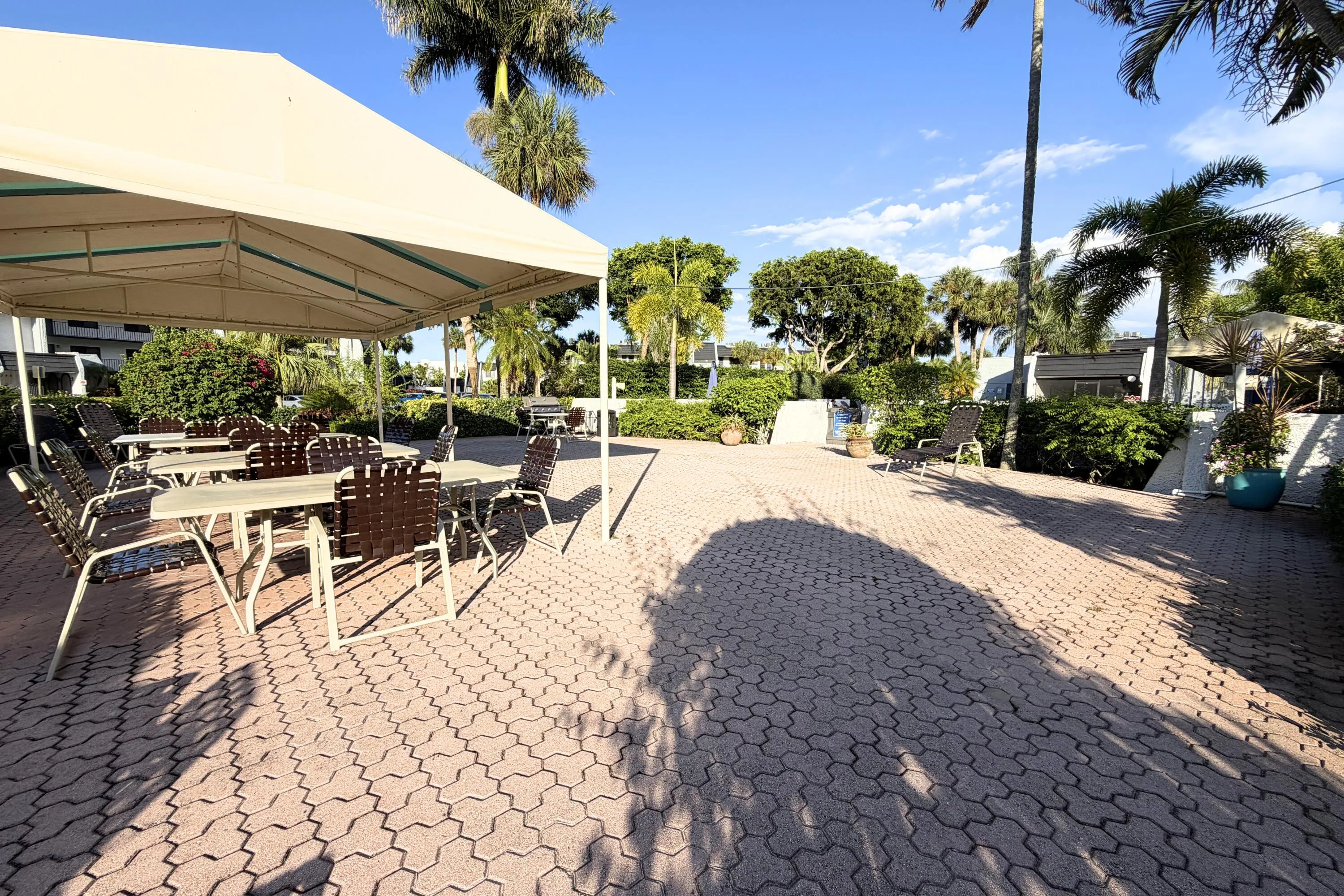 Picnic, barbecue, and pool area.