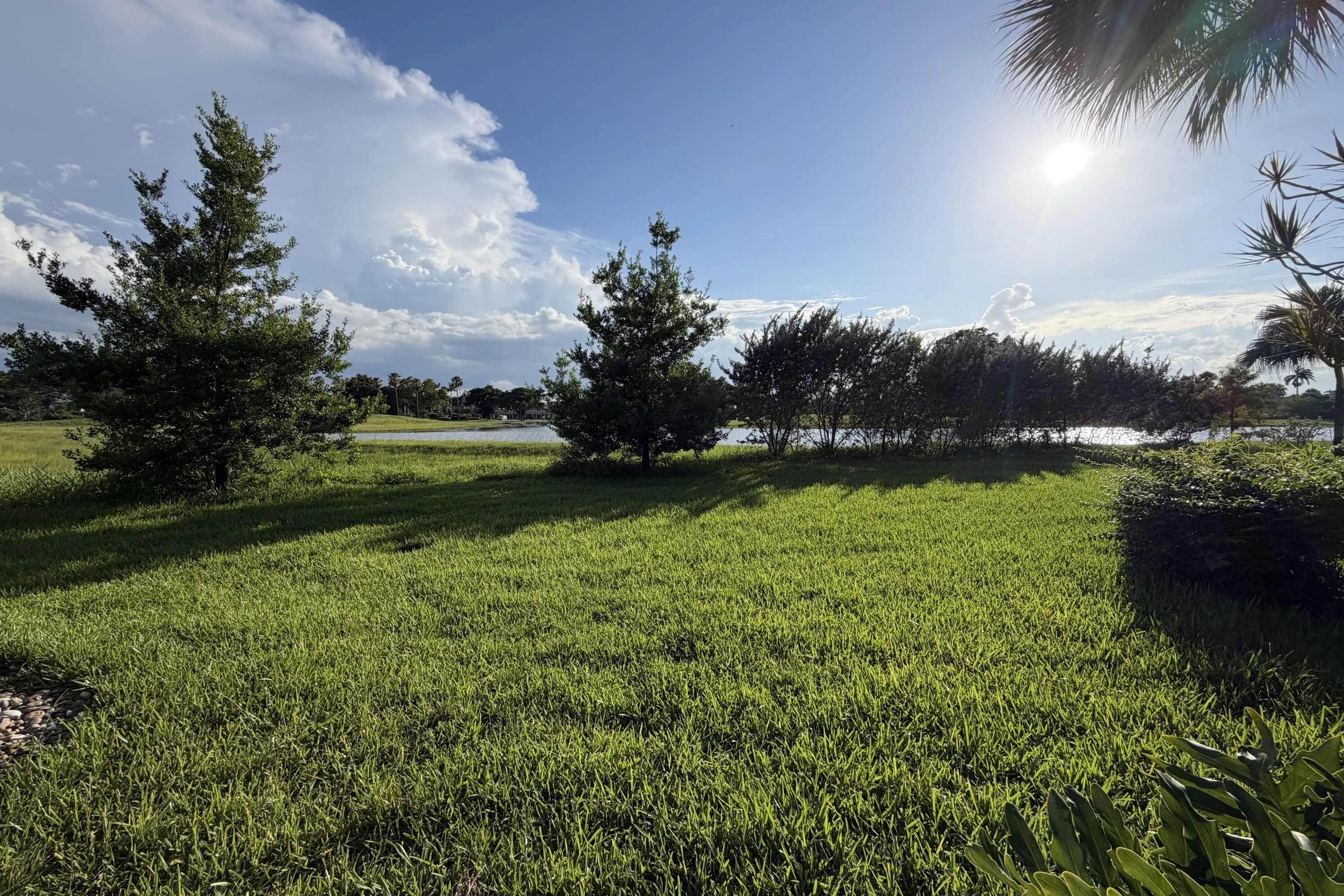 Lake and sky view from patio.